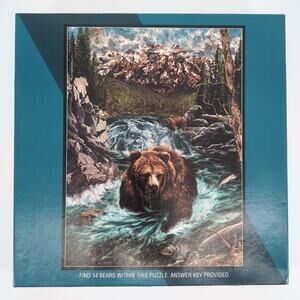 Bits & Pieces 1000 Piece Bear River by Steven Michael Gardner Jigsaw Puzzle -GUC